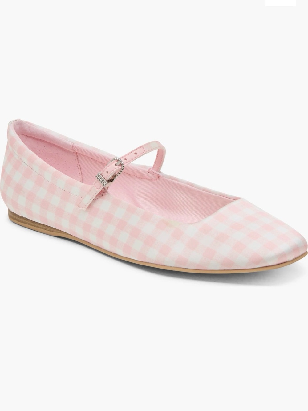 NEW Dolce Vita Pink Gingham/Plaid Golf Reyes Mary Jane Flats | size 8
